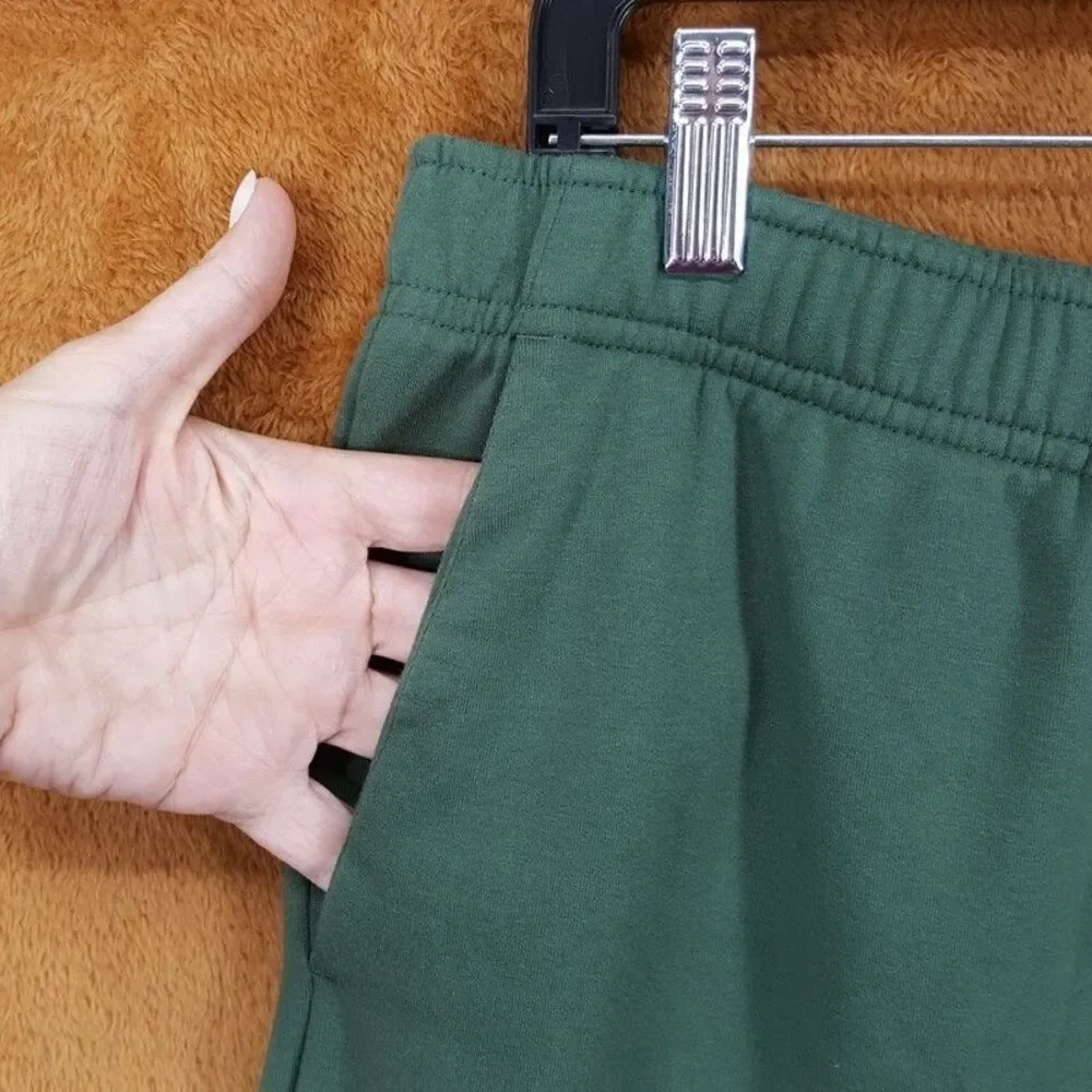 LACOSTE Joggers Mens Large Green Tapered Sweatpants Logo Lounge Casual